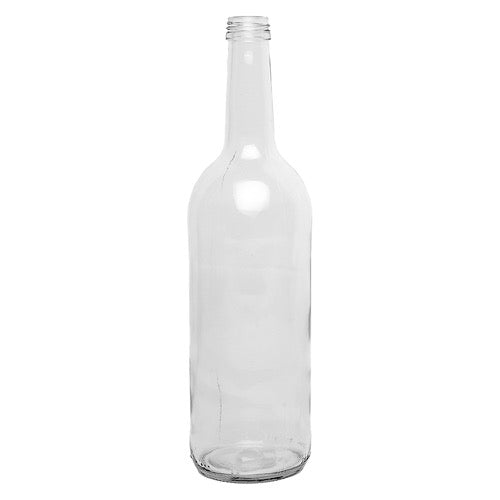 750ml Straight Neck Clear Glass Mineral Water Bottle